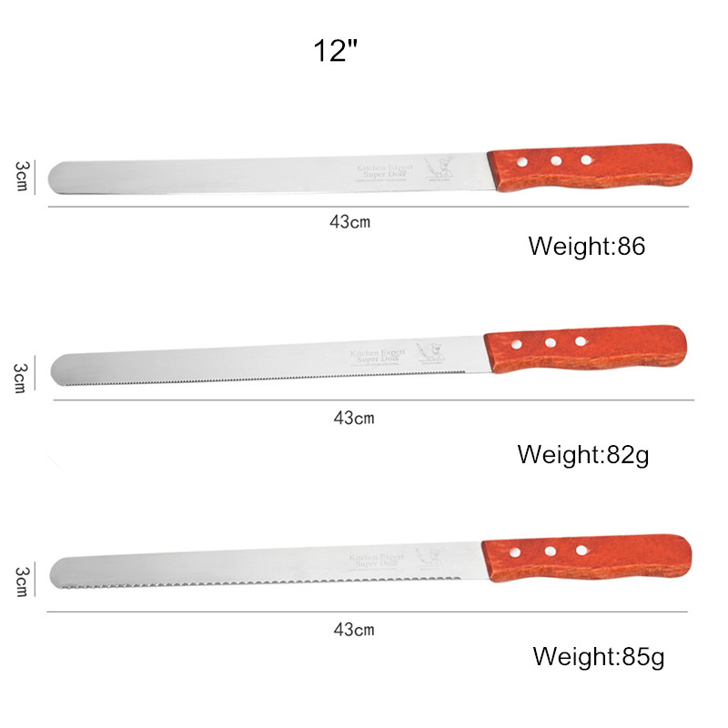 12 Inch Stainless Steel Bread Cutting Knife with Different Teeth