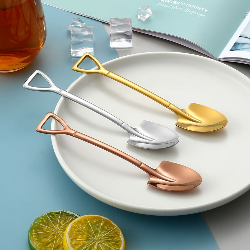 Shovel Spoon Stainless Steel Scoop - Heart Coffee Spoon