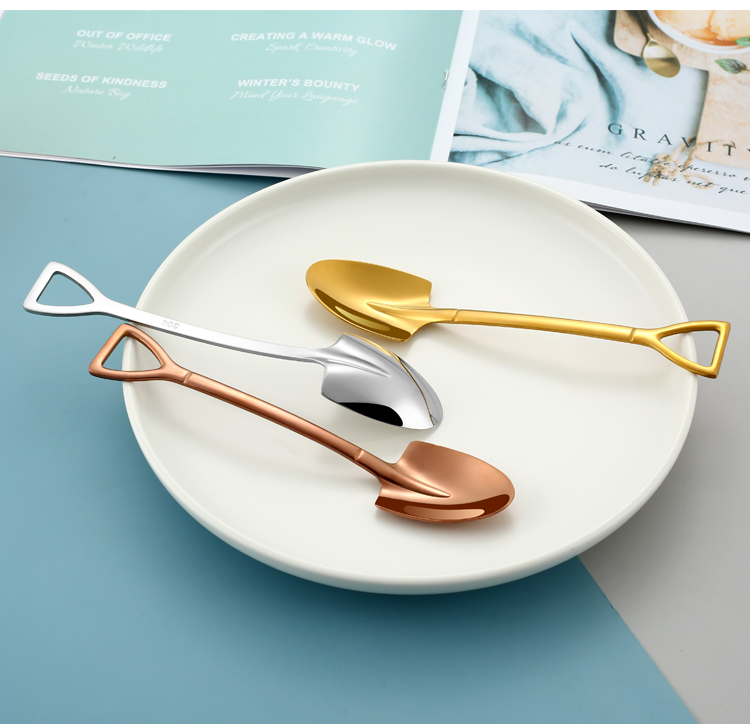 Shovel Spoon Stainless Steel Scoop - Heart Coffee Spoon