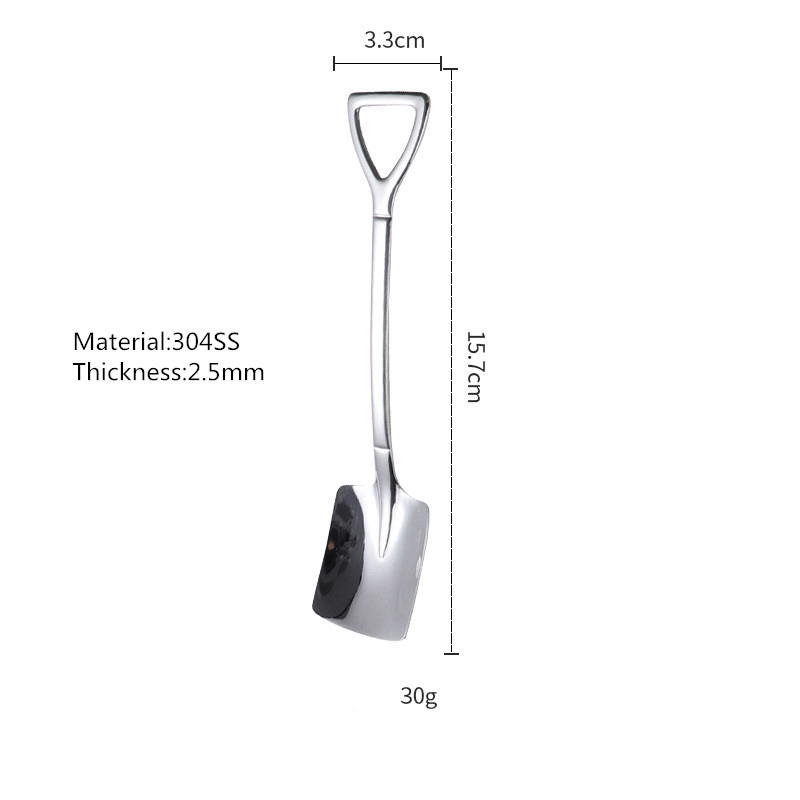 Shovel Spoon Stainless Steel Scoop - Heart Coffee Spoon