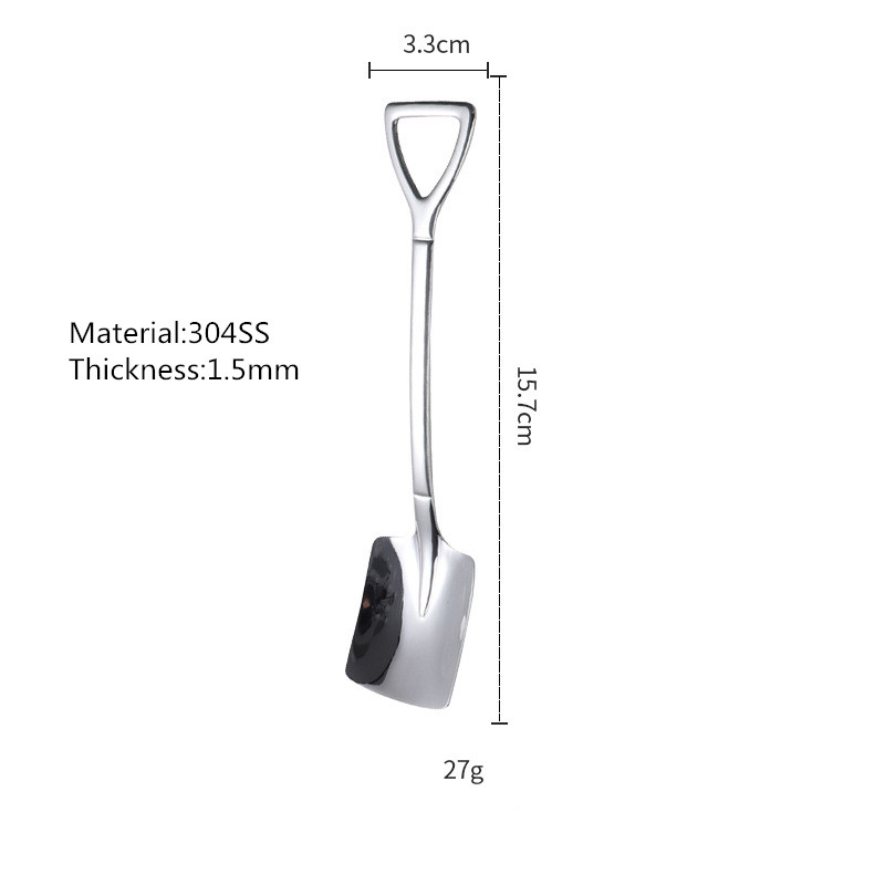 Shovel Spoon Stainless Steel Scoop - Heart Coffee Spoon
