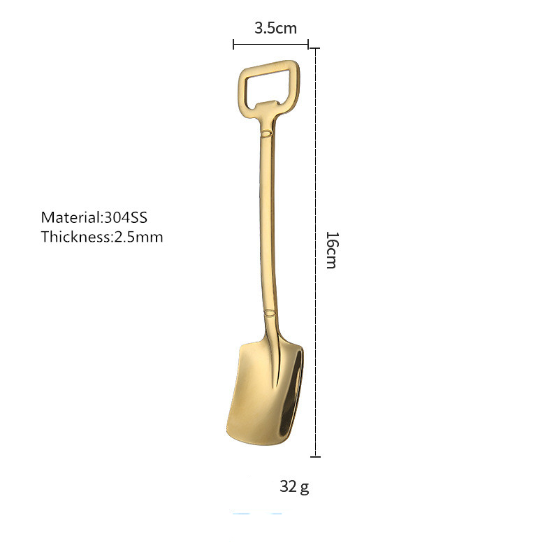 Shovel Spoon Stainless Steel Scoop - Heart Coffee Spoon