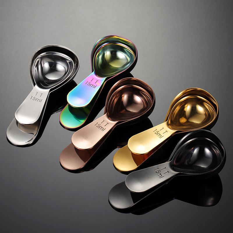 Stainless Steel Coffee Measuring Spoons - 15ml and 30ml Coffee Scoops and Tea Spoons