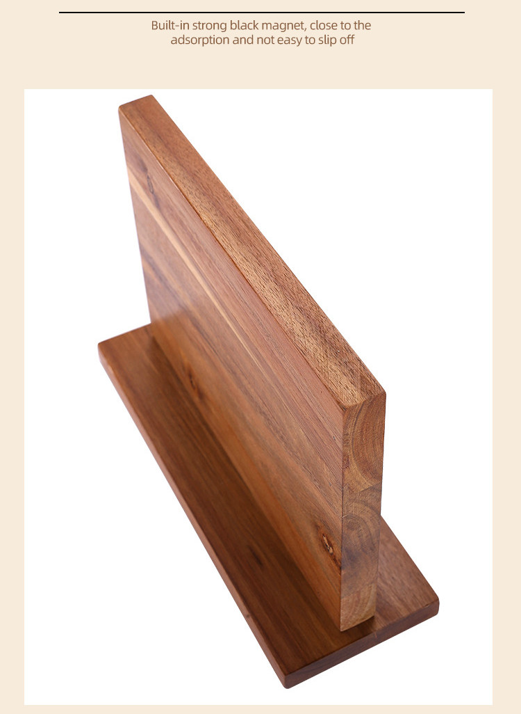 Double-Sided Multi-Purpose Wooden Magnetic Knife Holder