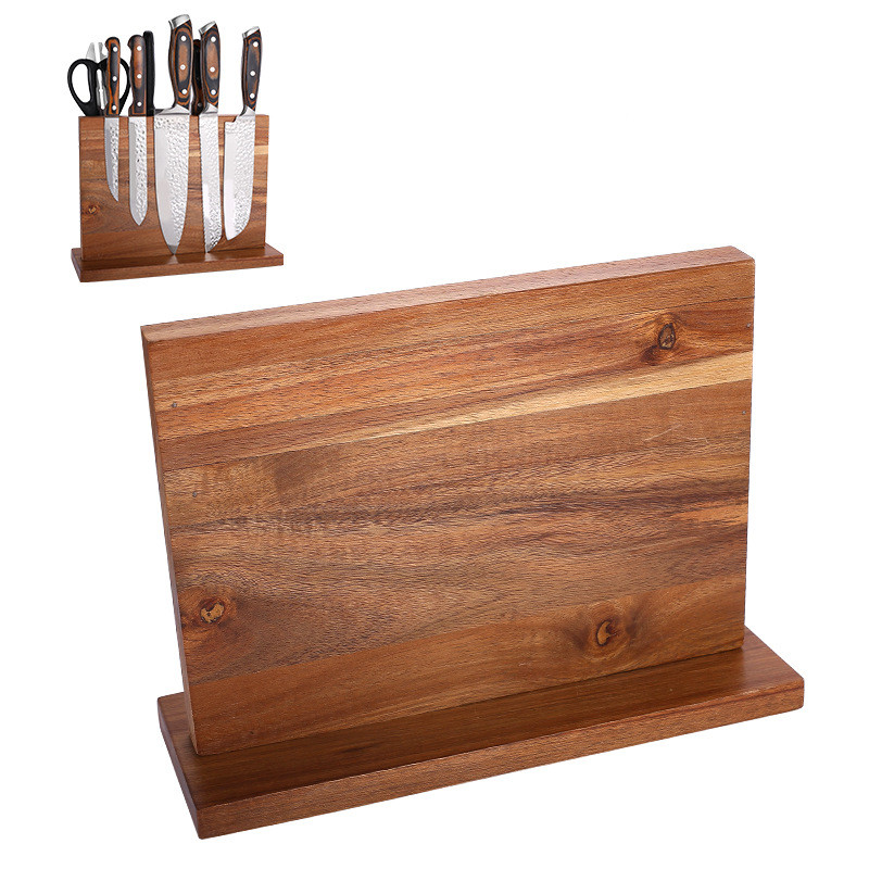 Double-Sided Multi-Purpose Wooden Magnetic Knife Holder