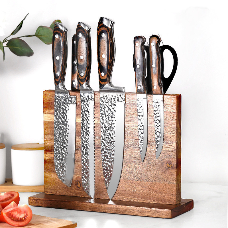 Double-Sided Multi-Purpose Wooden Magnetic Knife Holder