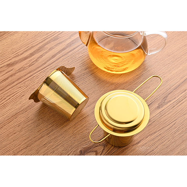 Tea Strainer with Folding Handle for Loose Leaf Tea – Stainless Steel Infuser #S0129