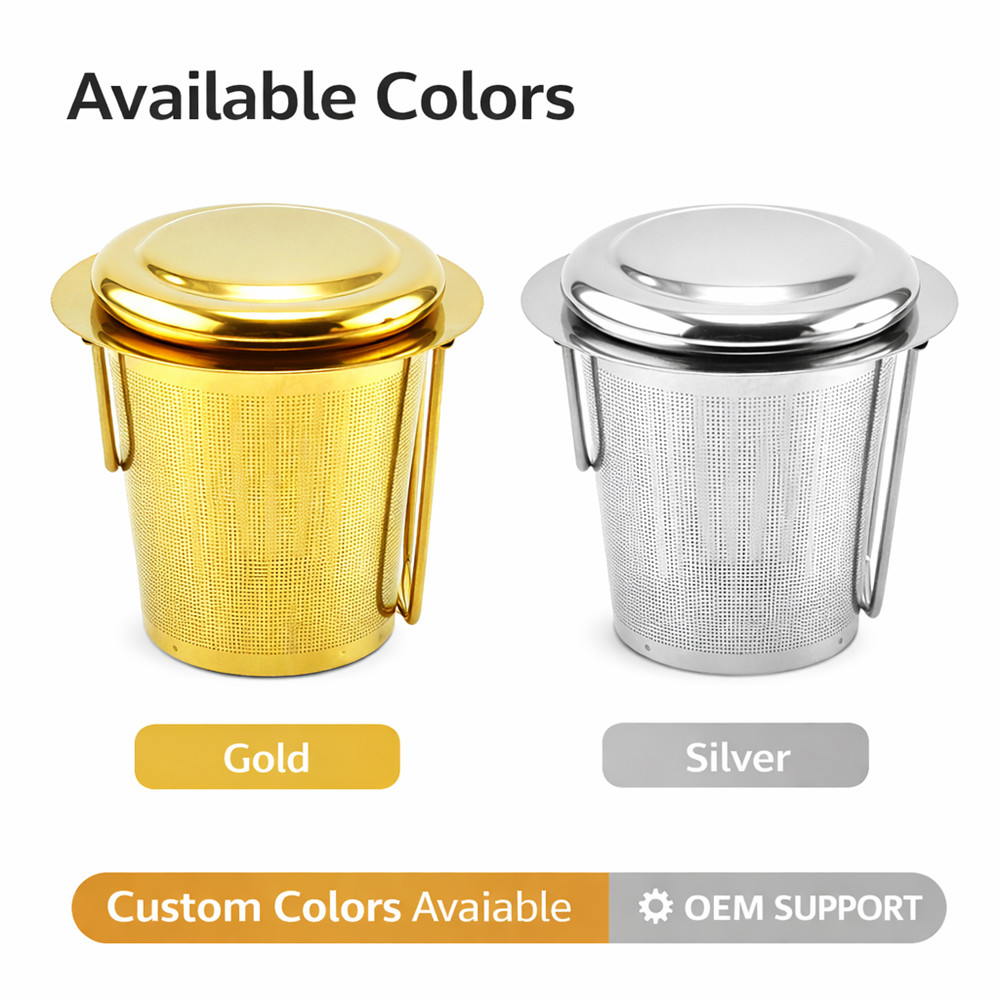 Tea Strainer with Folding Handle for Loose Leaf Tea – Stainless Steel Infuser #S0129
