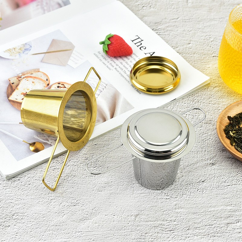 Tea Strainer with Folding Handle for Loose Leaf Tea – Stainless Steel Infuser #S0129