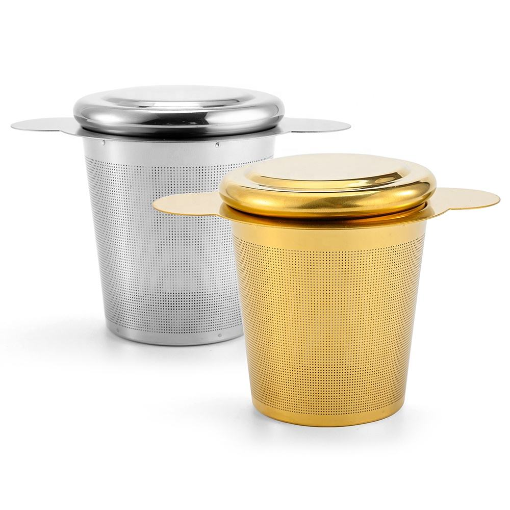 Food-Grade Wholesale Golden Tea Strainer Stainless Steel  -Bulk / Custom / OEM Acceptable #S0131