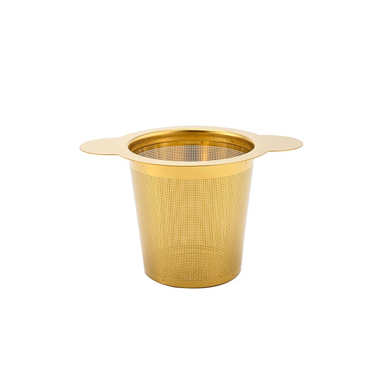 Food-Grade Wholesale Golden Tea Strainer Stainless Steel  -Bulk / Custom / OEM Acceptable #S0131