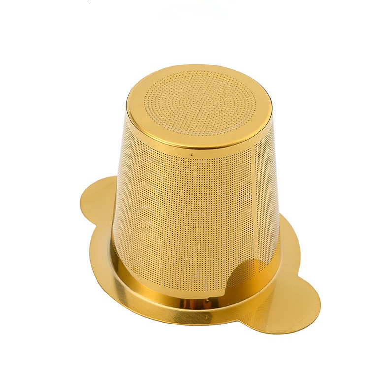 Food-Grade Wholesale Golden Tea Strainer Stainless Steel  -Bulk / Custom / OEM Acceptable #S0131