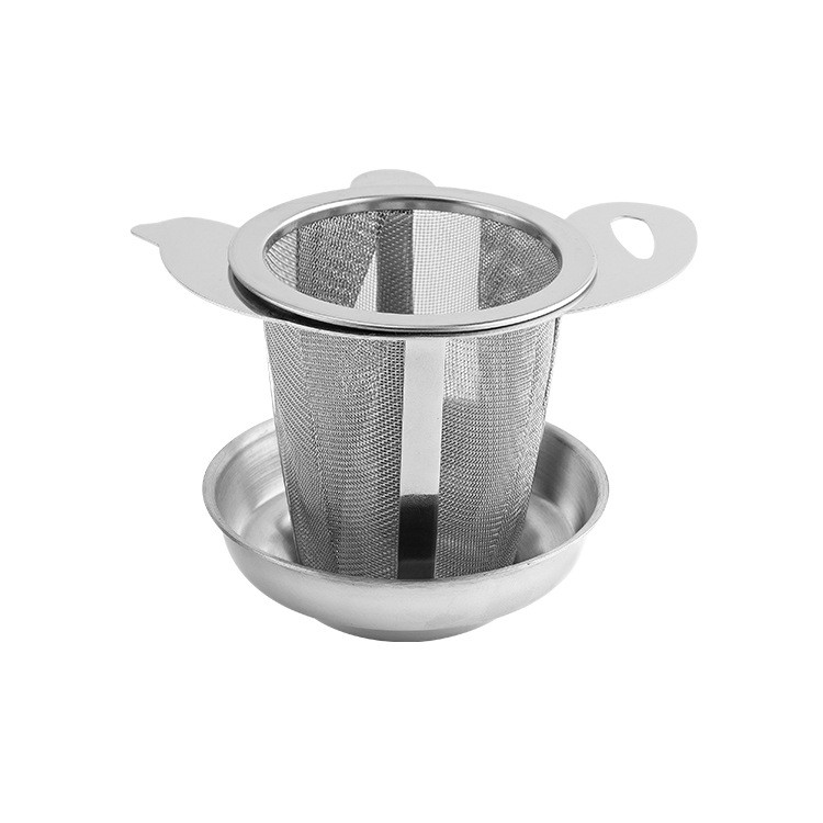 Mesh Tea Infuser Strainer with Drip Tray#S0140
