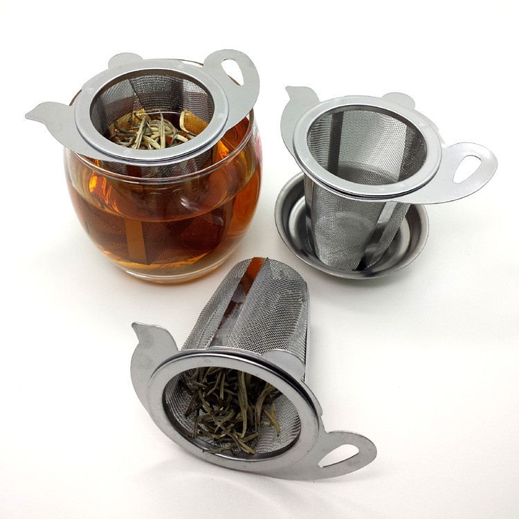 Mesh Tea Infuser Strainer with Drip Tray#S0140