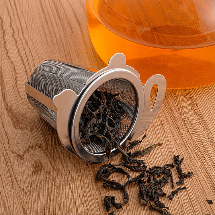 Mesh Tea Infuser Strainer with Drip Tray#S0140