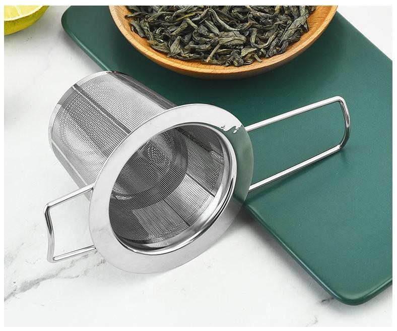 304 Stainless Steel Tea Infuser Strainer Fine Mesh with Lid & Folding Handle#S0141 304 Stainless Steel Tea Infuser Strainer Fine Mesh with Lid & Folding Handle#S0141