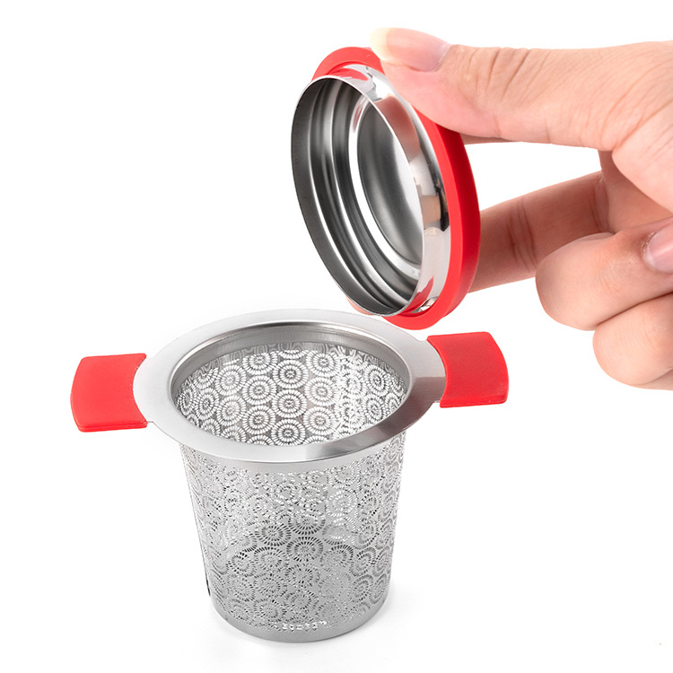 Fine Mesh Tea Infuser Strainer with Silicone Double Handles#S0136