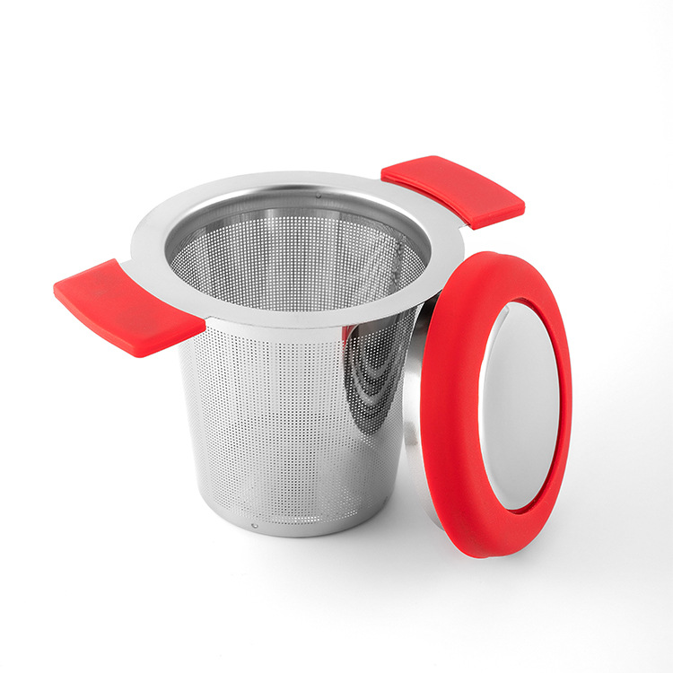Fine Mesh Tea Infuser Strainer with Silicone Double Handles#S0136