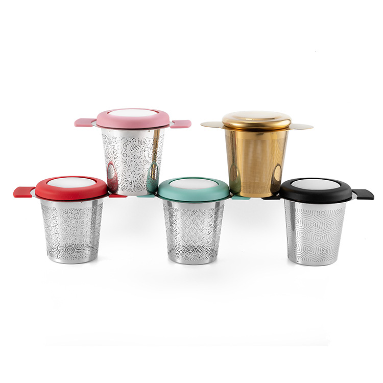 Fine Mesh Tea Infuser Strainer with Silicone Double Handles#S0136