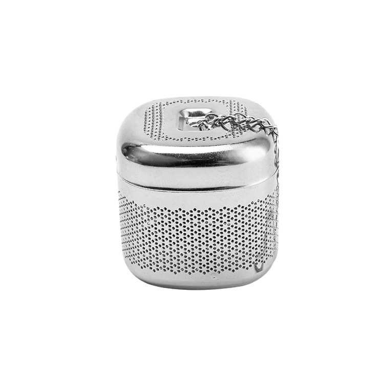 Square Tea Infuser 304Stainless Steel with Chain – Fine Mesh Loose Leaf Tea Strainer#1749