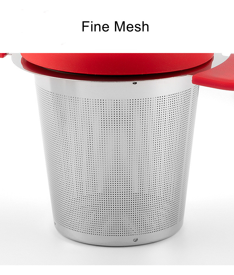 Fine Mesh Tea Strainer with Silicone Double Handles For Tea Cup Fine Mesh Tea Strainer with Silicone Double Handles For Tea Cup