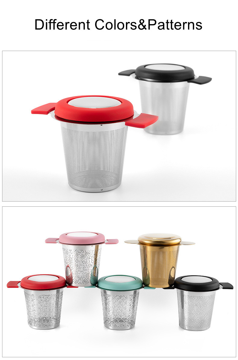 Fine Mesh Tea Strainer with Silicone Double Handles For Tea Cup Fine Mesh Tea Strainer with Silicone Double Handles For Tea Cup