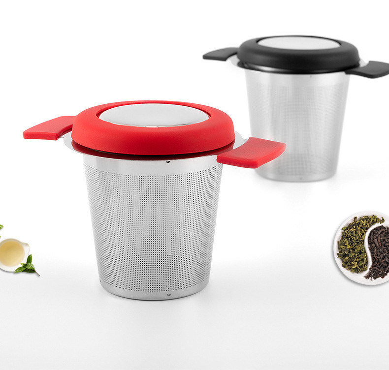 Fine Mesh Tea Strainer with Silicone Double Handles For Tea Cup Fine Mesh Tea Strainer with Silicone Double Handles For Tea Cup