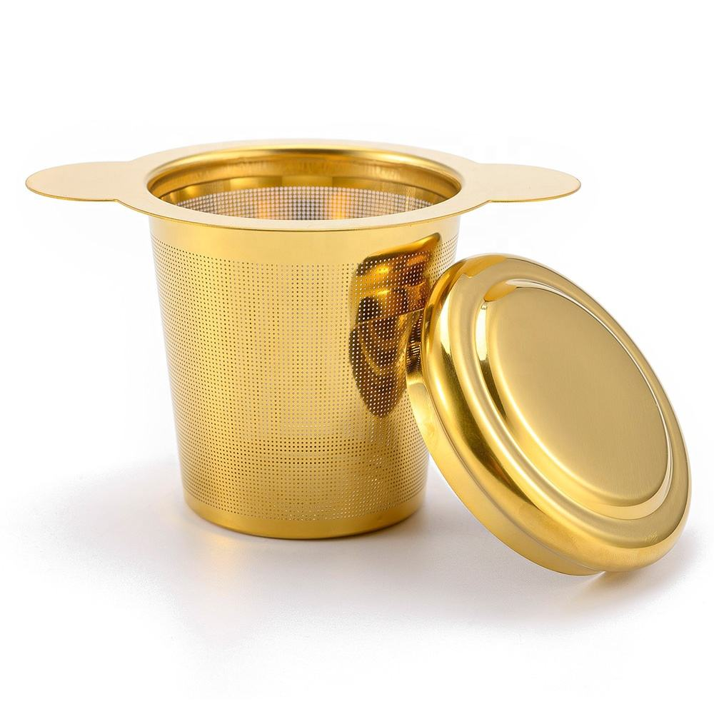 Gold Tea Strainer for Tea Pot OEM Manufacturer S0131