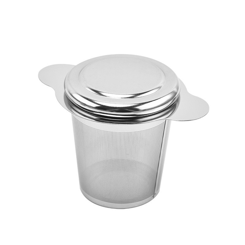 304 stainless steel silver tea strainer with double handles