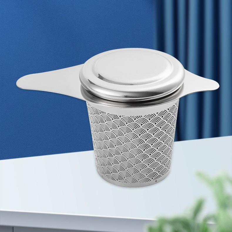 Wholesale 304 Stainless Steel Tea Strainer with Wave Pattern Mesh S0135