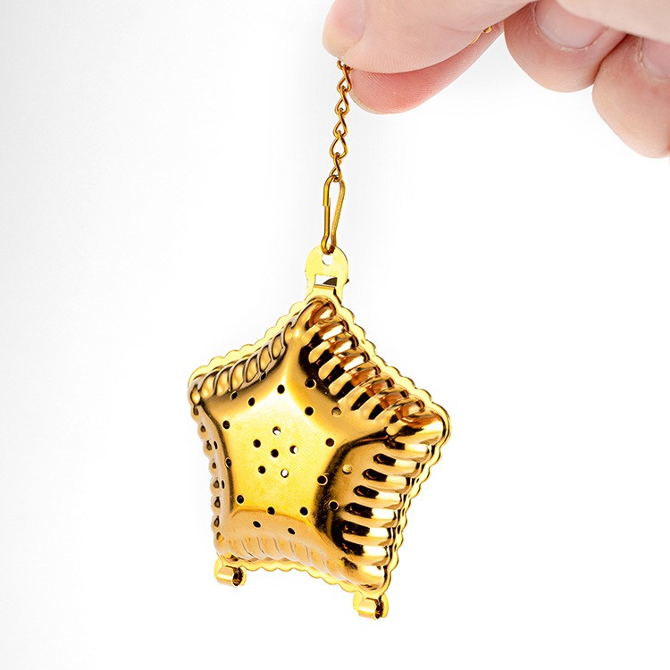 Manufacturer Direct 304 SS Star Tea Infuser with Premium PVD Finish 1706