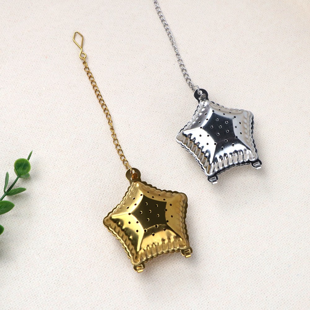 304 Stainless Steel Star Tea Infuser Manufacturer with PVD Gold Finish