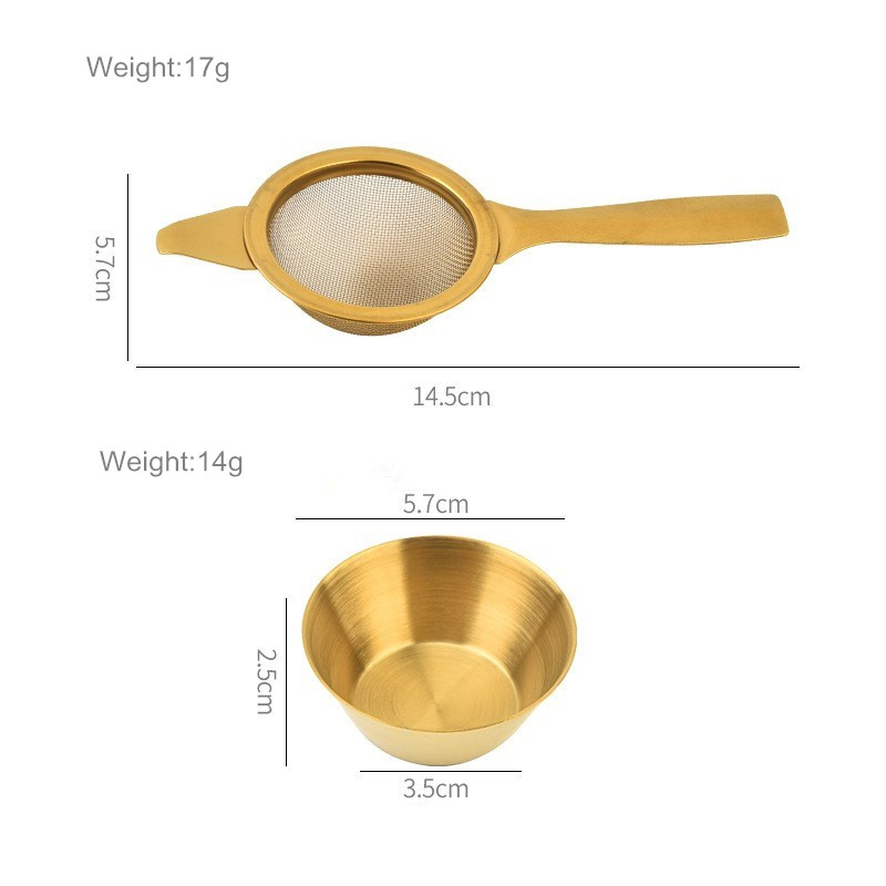 Gold and silver stainless steel mesh tea strainers for wholesale Gold and silver stainless steel mesh tea strainers for wholesale