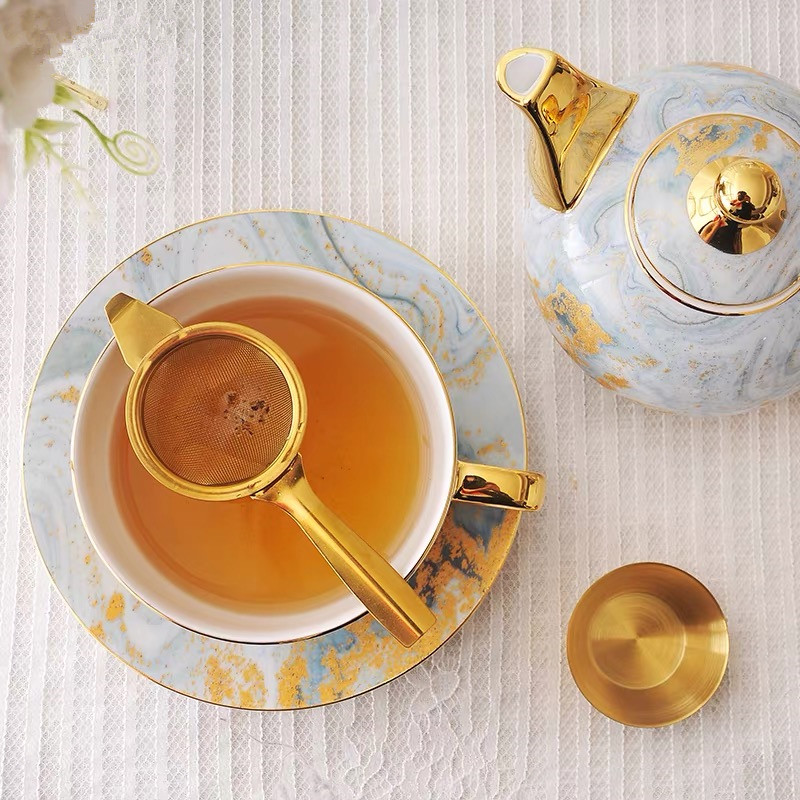 Gold and silver stainless steel mesh tea strainers for wholesale Gold and silver stainless steel mesh tea strainers for wholesale