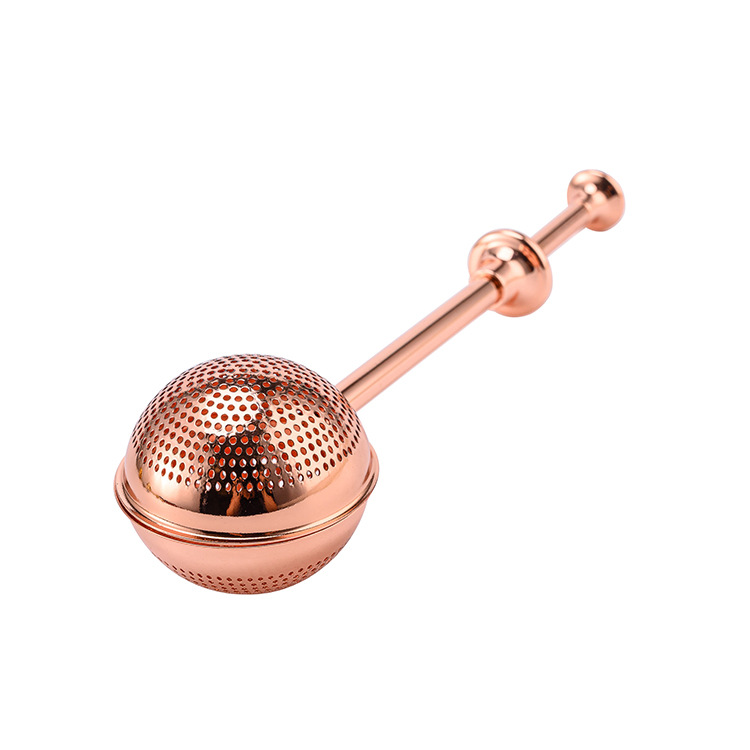 Bulk 304 Stainless Steel Push Handle Tea Filter Infuser L2386