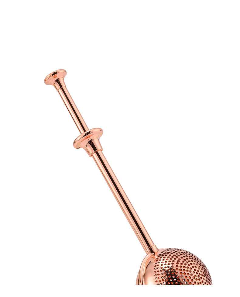 Gold and rose gold push handle stainless steel tea filter infuser for bulk teaware orders