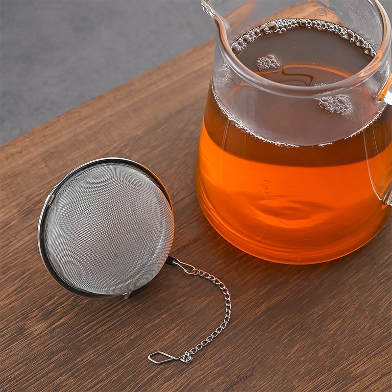 304 Stainless Steel Tea Ball Infuser with Chain Mesh Design