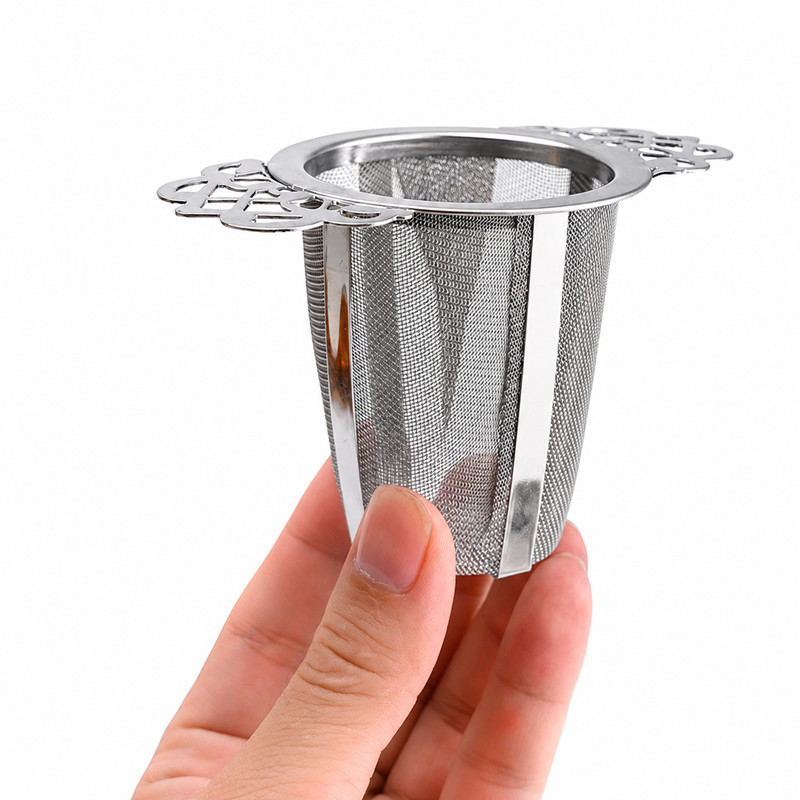 Silver loose tea strainer 304 stainless steel Silver loose tea strainer 304 stainless steel
