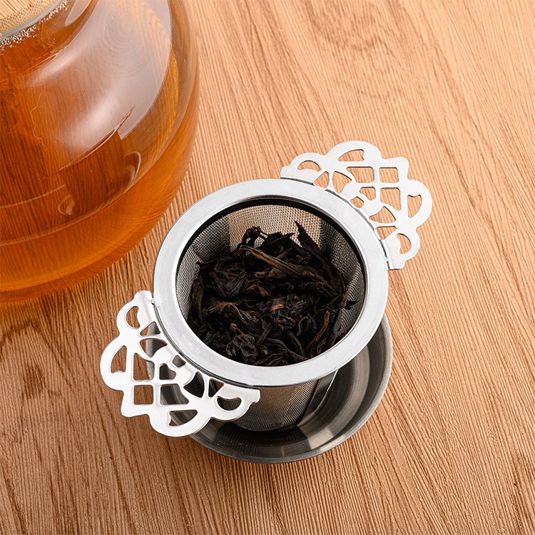 Silver loose tea strainer 304 stainless steel Silver loose tea strainer 304 stainless steel