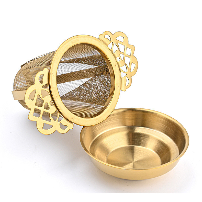 Factory Direct Gold 304 SS Herbal Tea Infuser Fine Mesh S0126