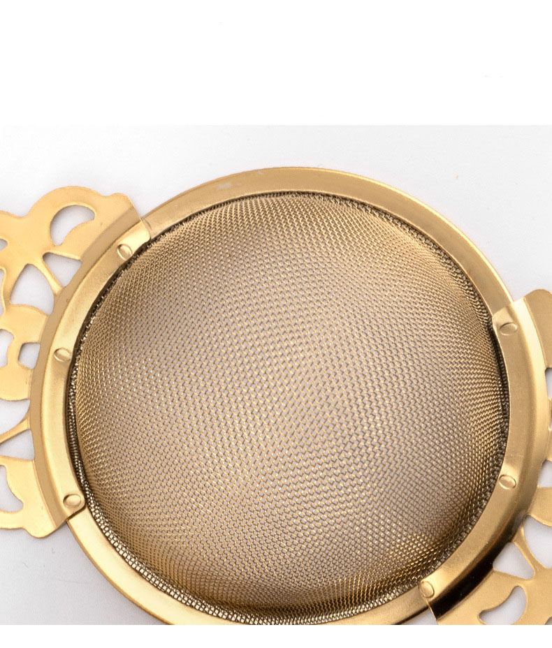 Luxury Gold PVD Stainless Steel Mesh Tea Infuser for Hotel Amenity Customization Luxury Gold PVD Stainless Steel Mesh Tea Infuser for Hotel Amenity Customization