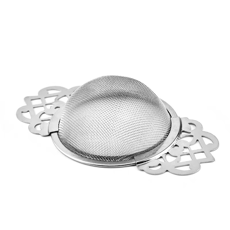 Double Winged Handles Mesh Tea Strainer with Drip Bowls 1704