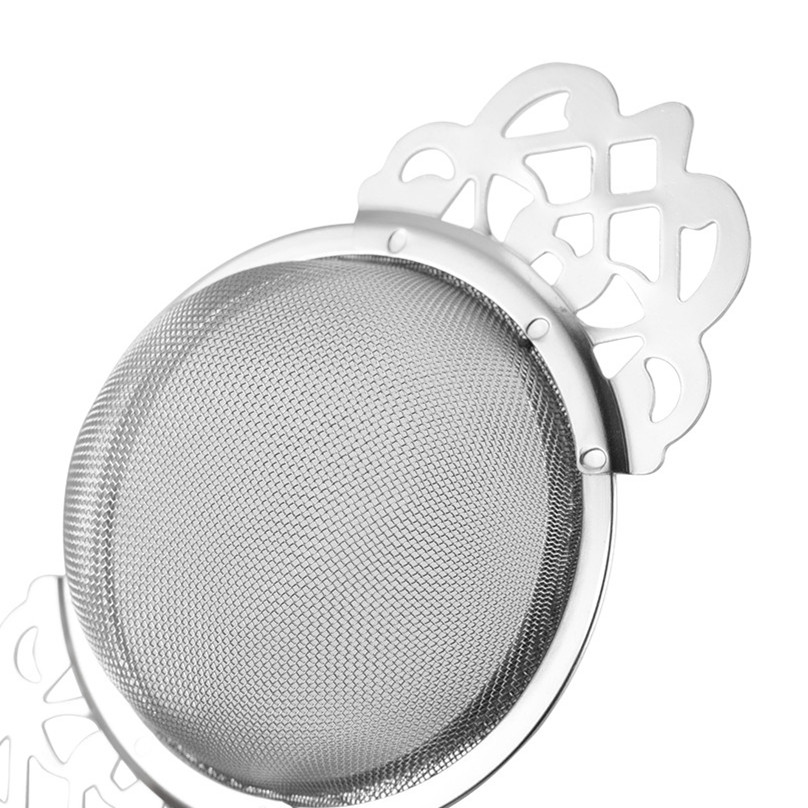 Double Winged Handles Mesh Tea Strainer with Drip Bowls 1704