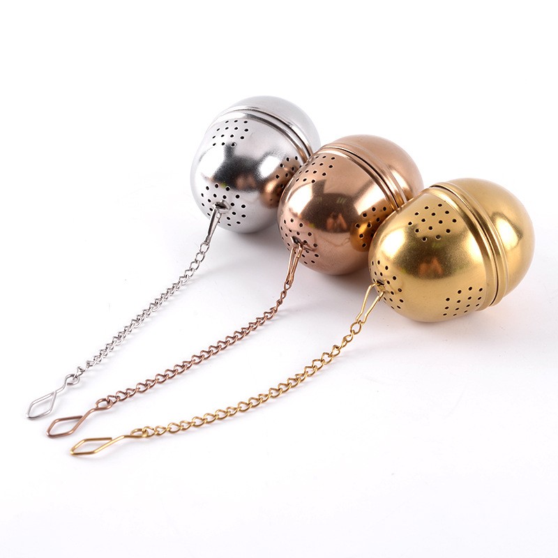 Stainless steel egg tea infuser with drip bowl for loose tea Stainless steel egg tea infuser with drip bowl for loose tea