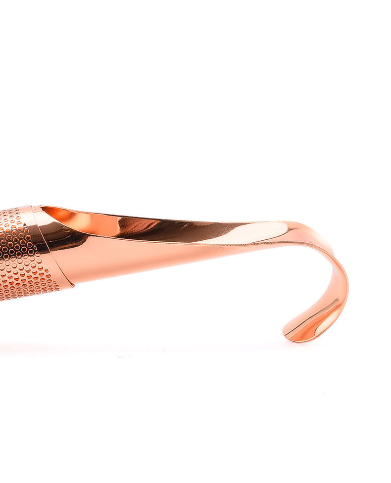 Premium stainless steel stick tea infuser with hook design and PVD gold finish Premium stainless steel stick tea infuser with hook design and PVD gold finish