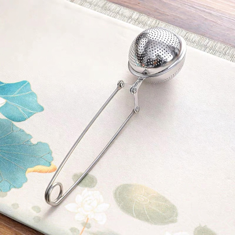 Premium stainless steel Bespoke Infuser Tea Ball with spring-handle for easy leaf loading Premium stainless steel Bespoke Infuser Tea Ball with spring-handle for easy leaf loading