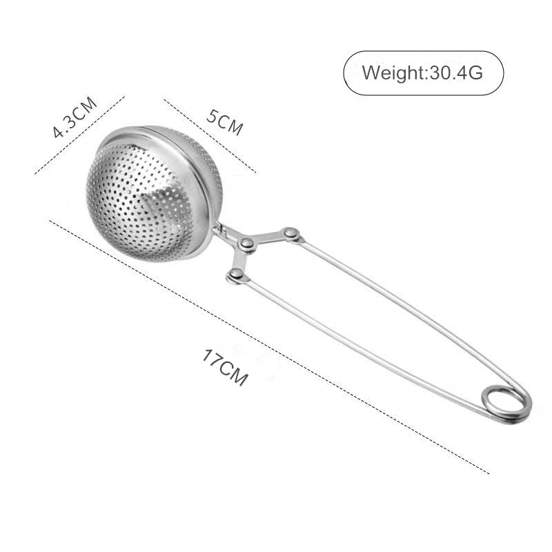 Premium stainless steel Bespoke Infuser Tea Ball with spring-handle for easy leaf loading Premium stainless steel Bespoke Infuser Tea Ball with spring-handle for easy leaf loading