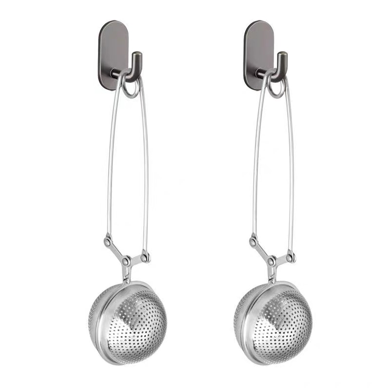 Premium stainless steel Bespoke Infuser Tea Ball with spring-handle for easy leaf loading Premium stainless steel Bespoke Infuser Tea Ball with spring-handle for easy leaf loading