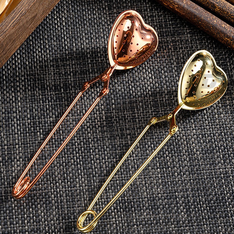 Heart Shaped Stainless Steel Tea Infuser Tose Gold Wholesale - Yeaton Heart Shaped Stainless Steel Tea Infuser Tose Gold Wholesale - Yeaton
