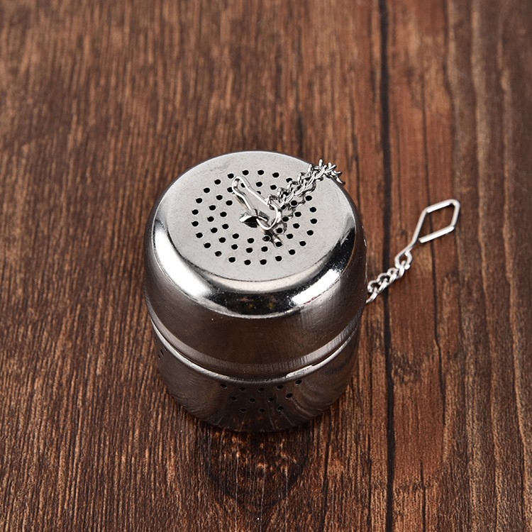 304 Stainless steel cylindrical tea infuser with hanging chain for loose leaf tea 304 Stainless steel cylindrical tea infuser with hanging chain for loose leaf tea